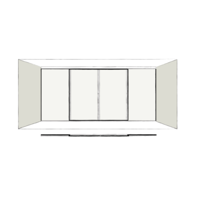 4 Door Full Length - sliding wardrobe doors